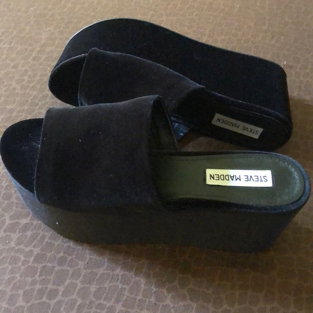 Black Swede Steve Madden Clogs